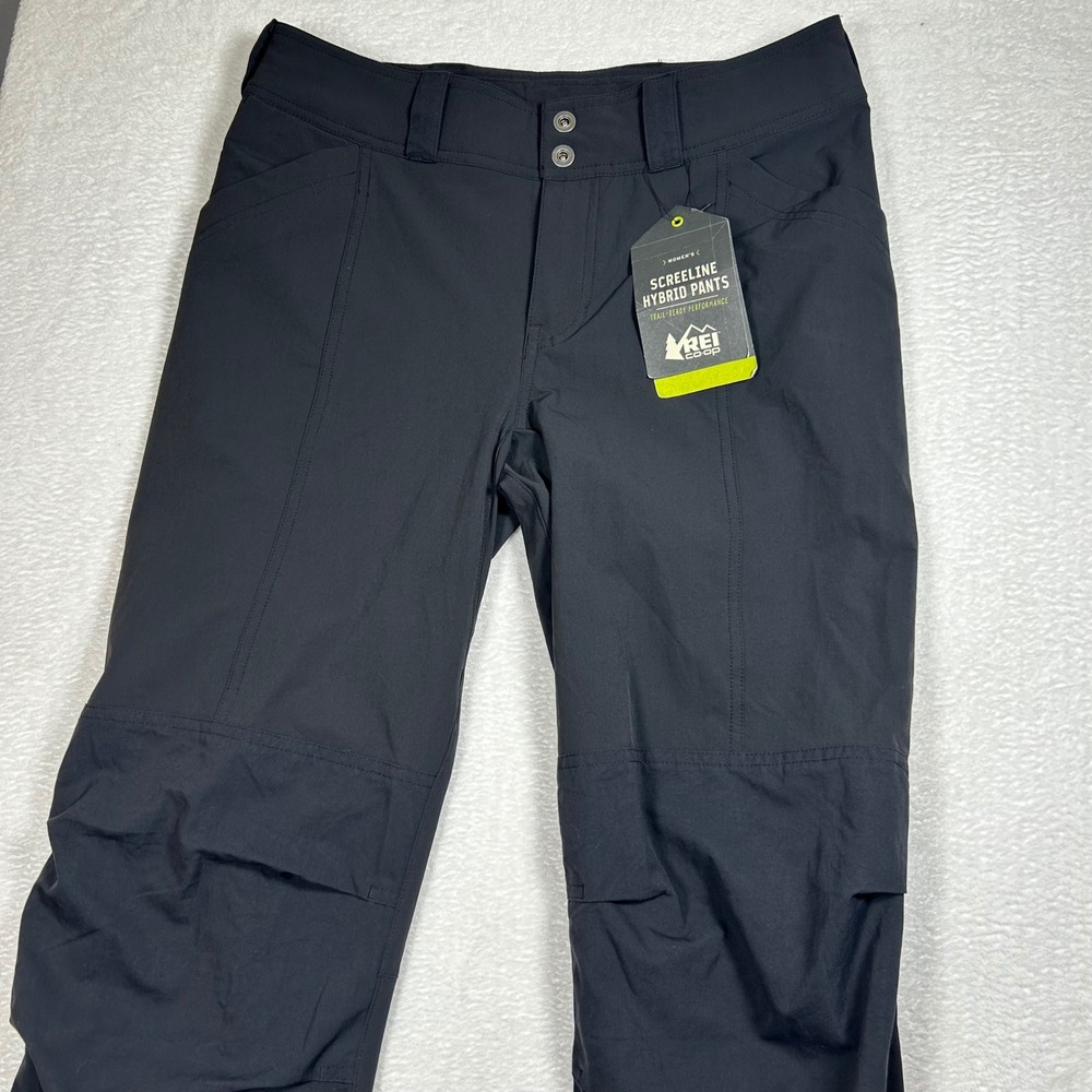 REI Co-op Screeline Hybrid Pant Hiking Outdoor Women 8 Black Stretch Trail NWT